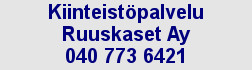 Kiinteistöpalvelu Ruuskaset Avoin yhtiö logo